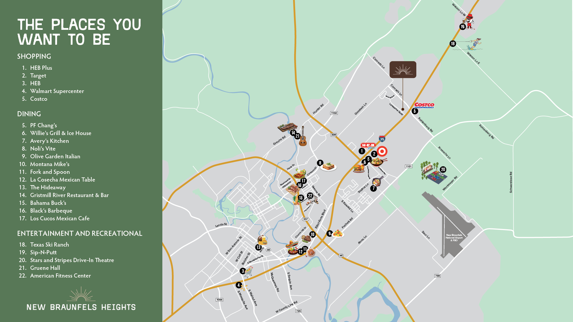 New Braunfels Heights Neighborhood Map