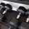a close up of dumbells